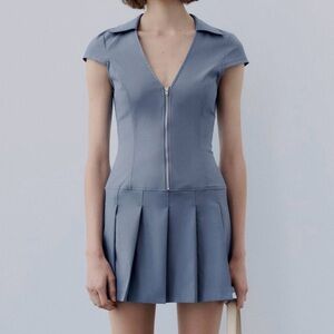 NWT Zara Shirt Dress With Pleats